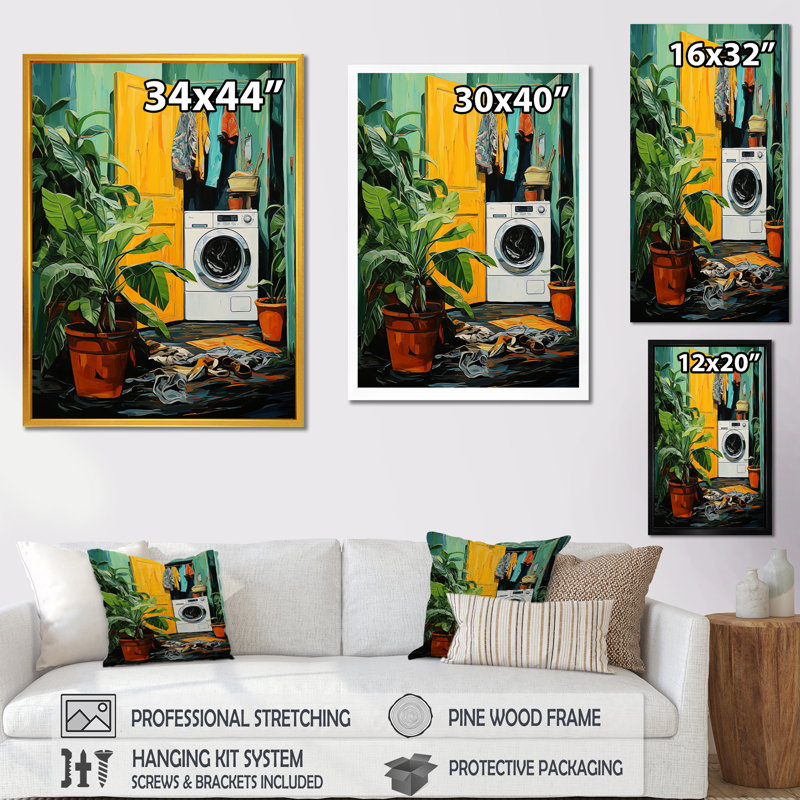 Blanchisserie Romm Jungle Adventure I - Art mural, H 20 po x l 12 po x P 1 po