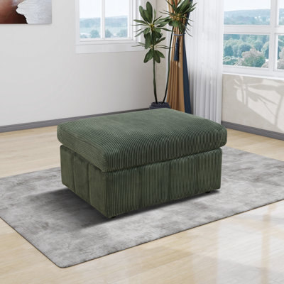 Repose-pieds modulaire en velours côtelé