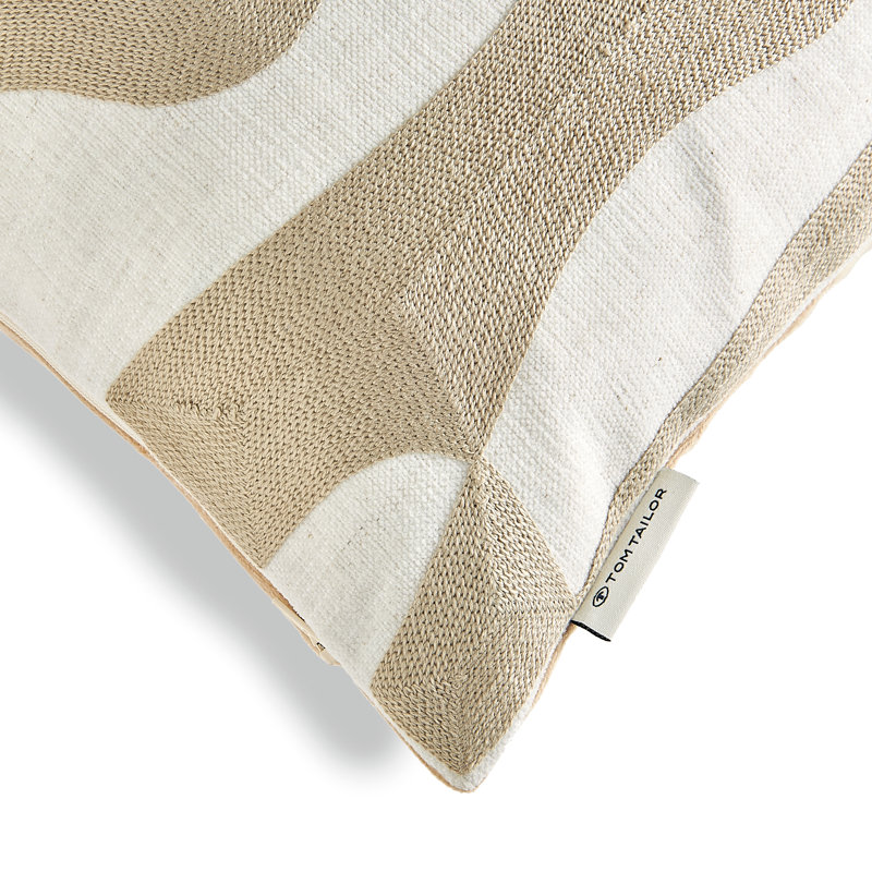 Square Throw Cushion Cover, Beige