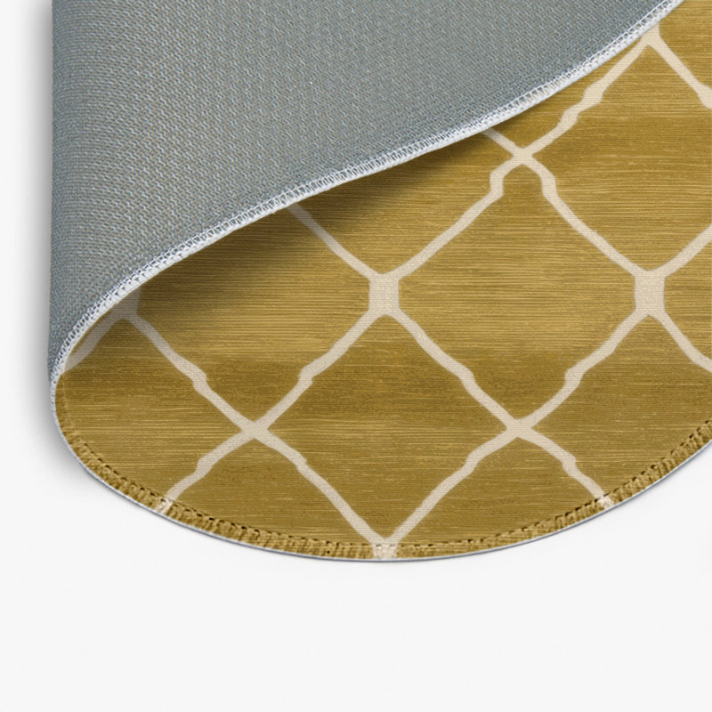 Tapis brun intérieur et extérieur Trellis, Rond 5 pi