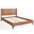 Full Size Mid-Century Modern Bamboo Platform Bed Frame with Rounded Corner Headboard, Solid Wood Slat Support, No Box Spring Needed, Natural.-1961840427-1961840426
