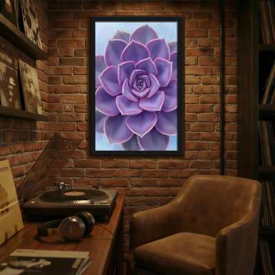 Plants & Flowers Purple Succulent Flower Art Print