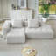 Canapé modulaire compressé, canapé modulaire en nuage avec méridienne, aucun assemblage requis, fauteuils rembourrés pour le salon, appartement-1640822860