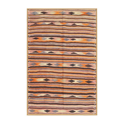 Tapis rose/orange/bleu contemporaine