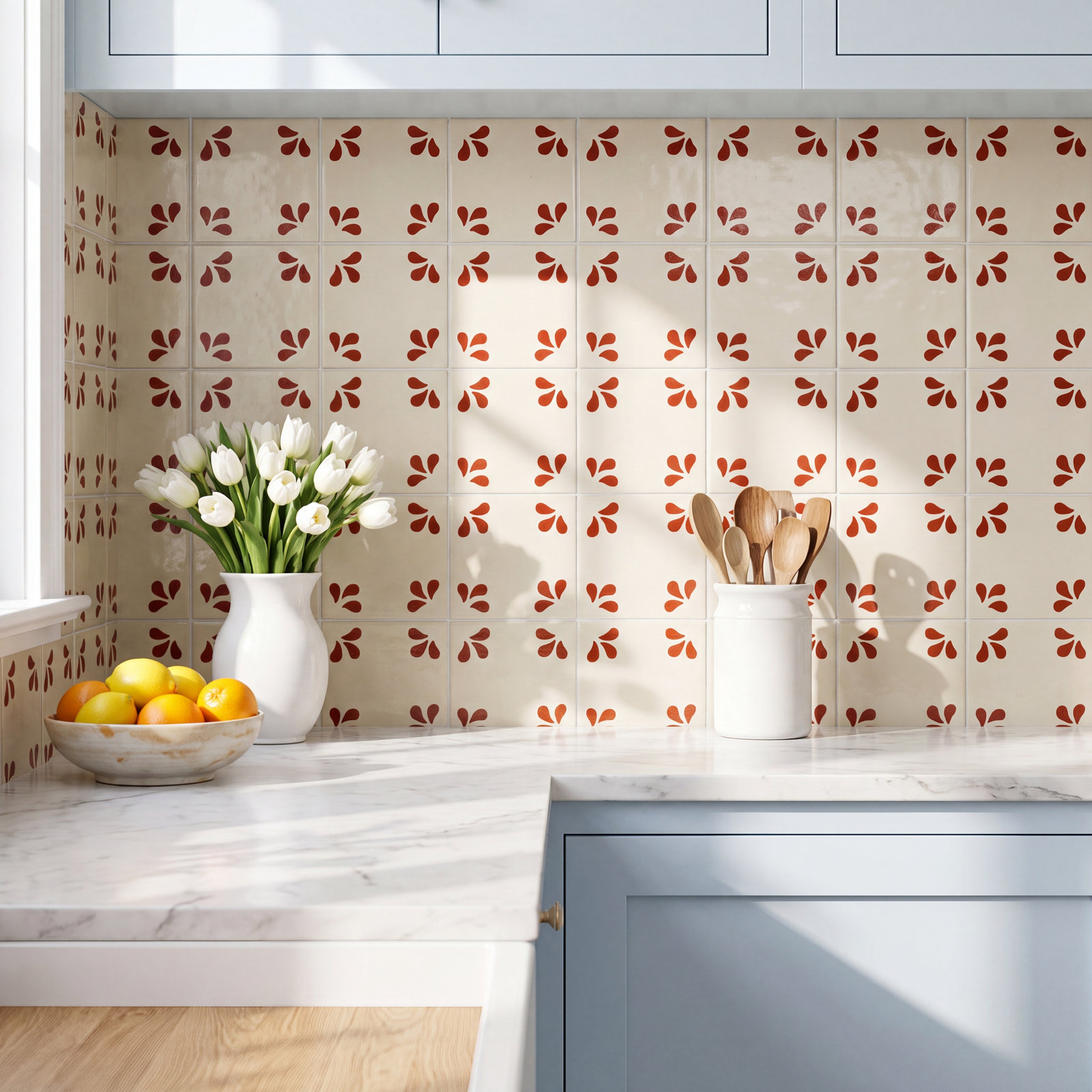 4" x 4" Talavera Terracotta Backsplash Tile