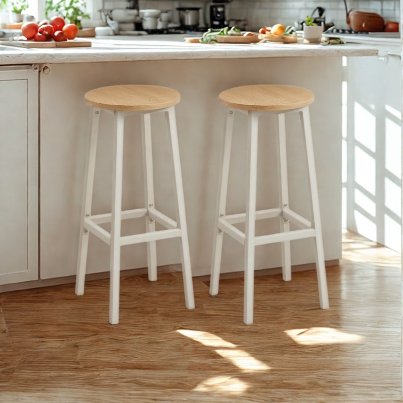 Anaysha Yes Bar Stool, Oak/White