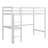Twin Size High Loft Bed (Rubber Wood) – Safety Guardrail, Built-In Desk & Ladder-10783706