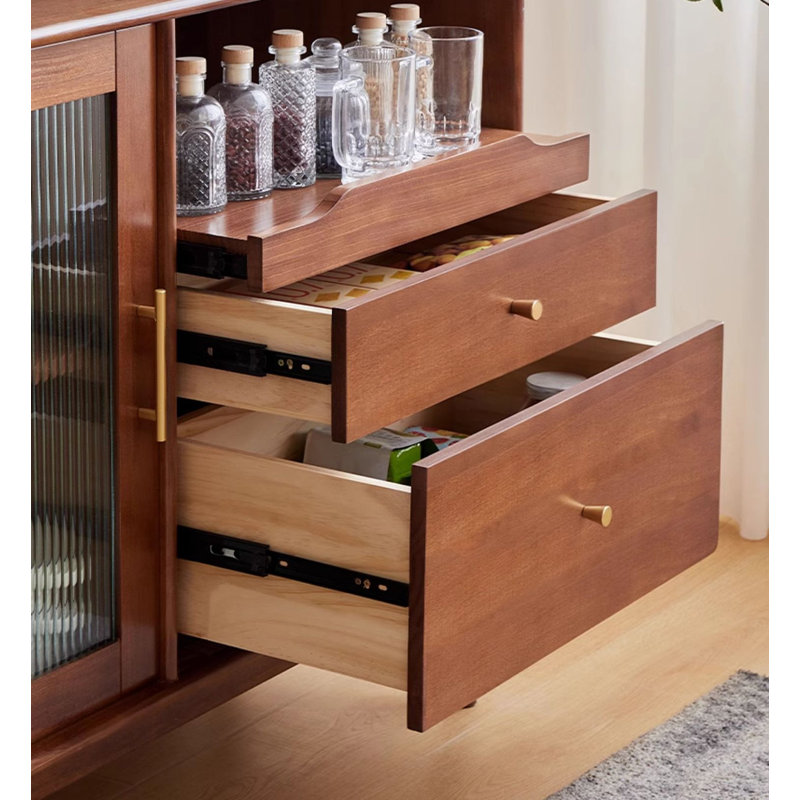 Modern Simple Solid Wood Storage Food Cabinet