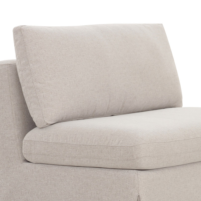 Fable Slipcover Dining Chair and Half Beige
