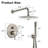 10 Inch Round Wall Mount Shower Faucet System Luxury Rainfall Shower Head with Rough-in Valve-58146938