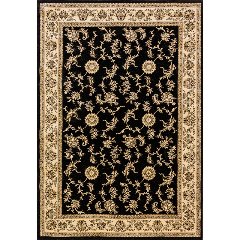 Tapis noir Atterbury, Rectangle 5 pi 3 po x 7 pi 7 po
