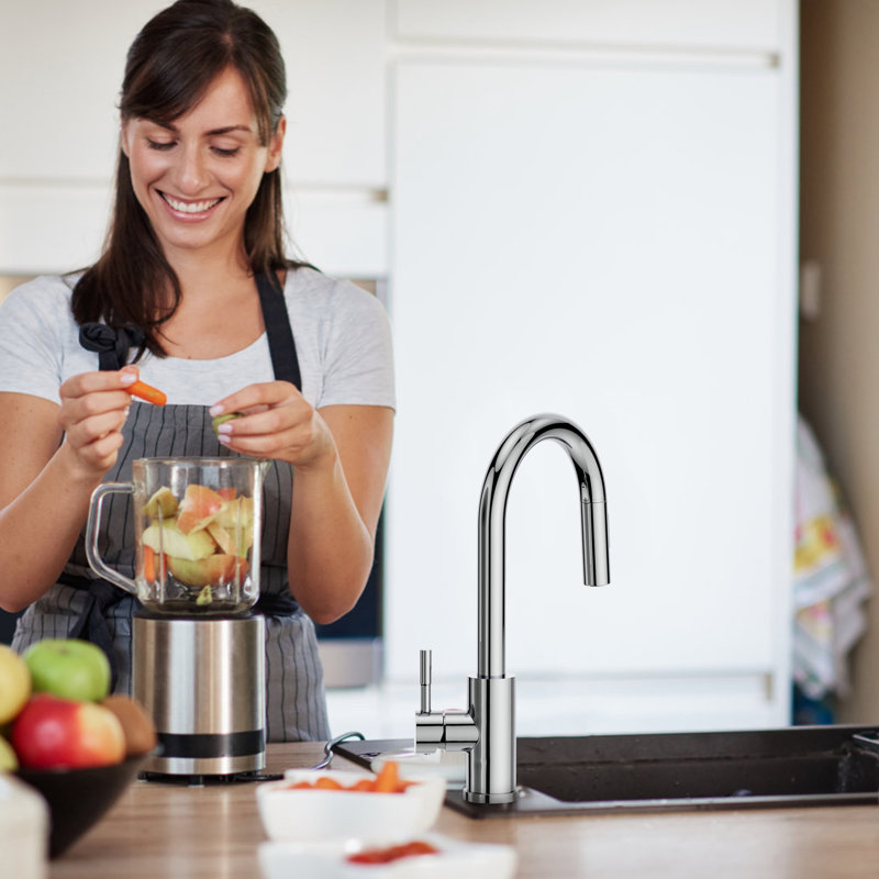 Pull Down Spray Single Lever Kitchen Tap, Chrome