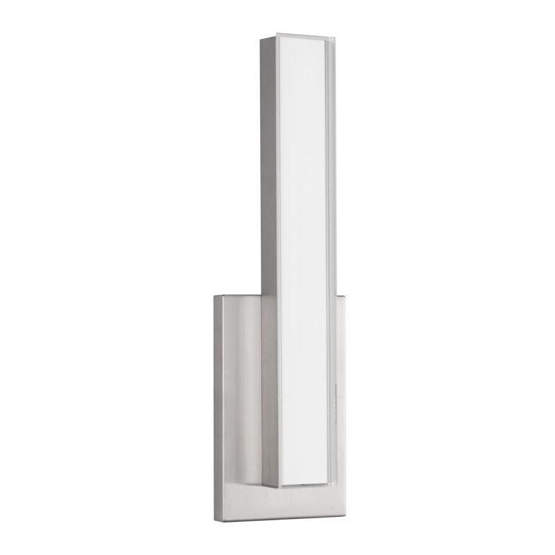 Garland 15-in Black dimmable LED Wall Sconce, Nickel