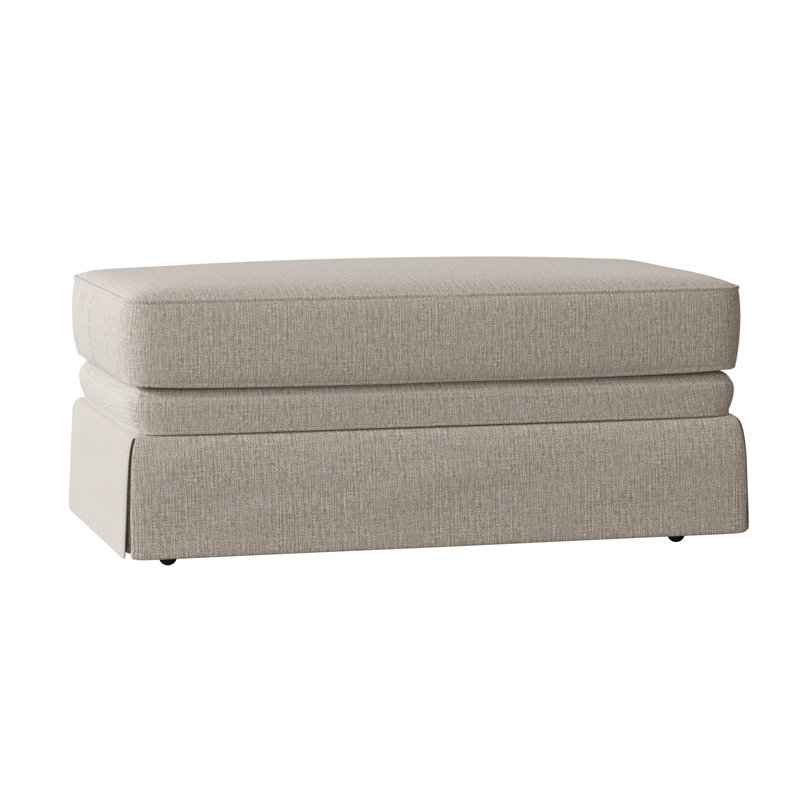 Repose-pieds rectangulaire 45 po Atterbury, Tissage natté lin Drusky Sustain®