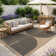 Narze Modern Easy Jute Machine Washable Area Rug Outdoor Rug with Non-Slip Backing for Living Room, Dining Room, Bedroom