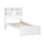 Lit plateforme simple en bois manufacturé et en bois l 42,36 po avec bibliothèque-1202988817