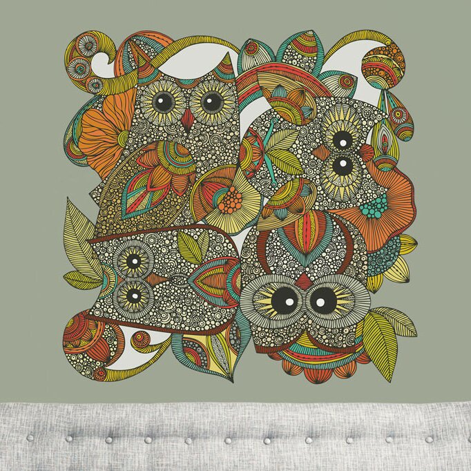 Owl wall decorations - 4 Owls by Valentina Harper Wall Decal