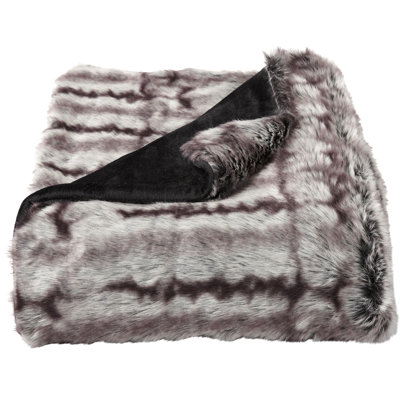 Jeté en fausse fourrure de luxe Plymouth Home