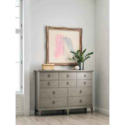 Catherine 10 Drawer Dresser with Landscape Mirror