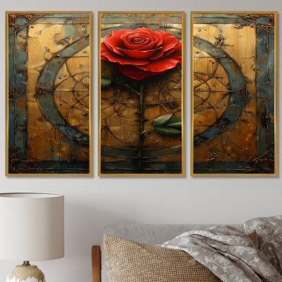 Godarville - Rose Wall Art Decor Set