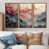 Toile avec cadre flottant brun