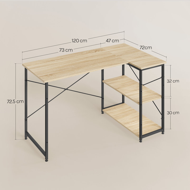 L-Shape Desk, Natural