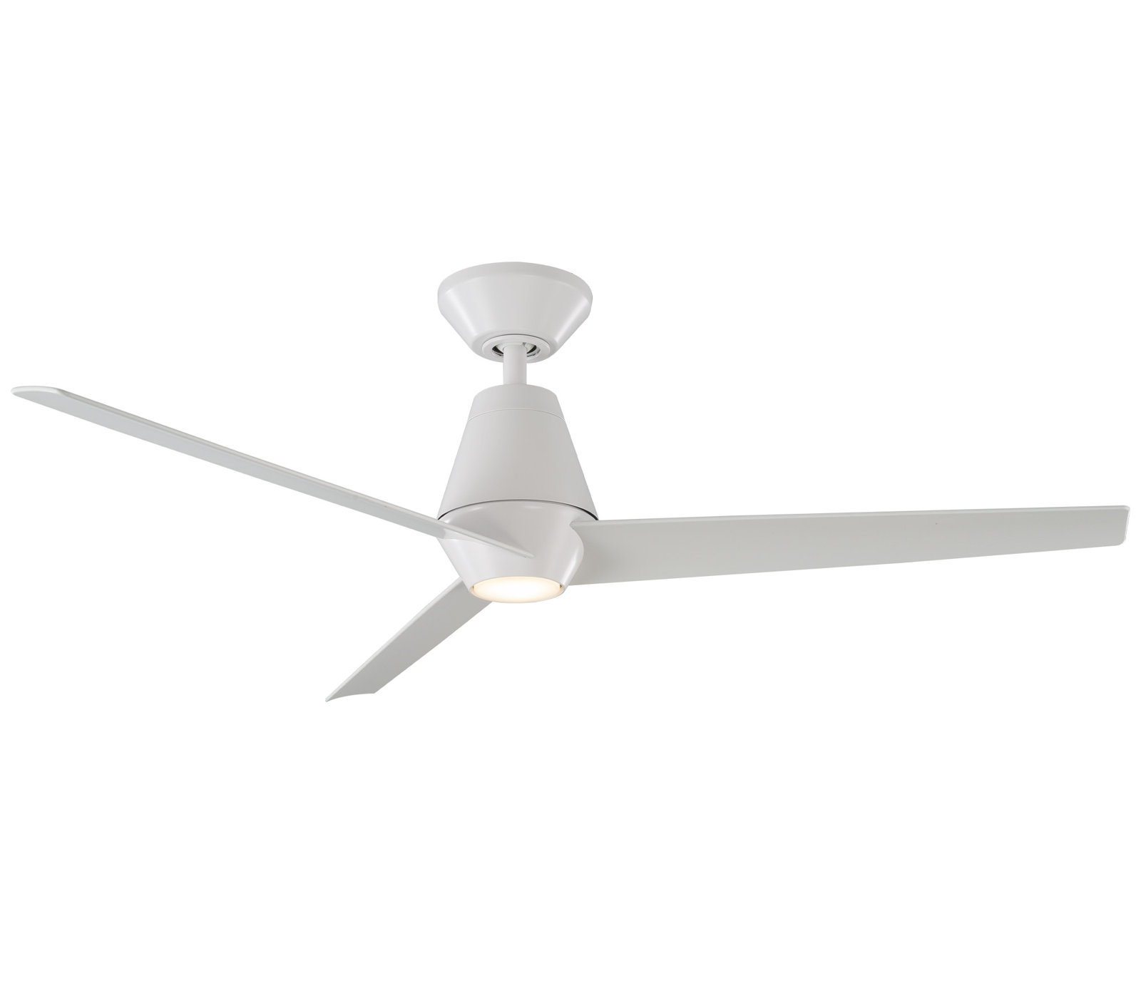 52" Smart Ceiling Fan with LED Light Kit, Matte White, 2700K