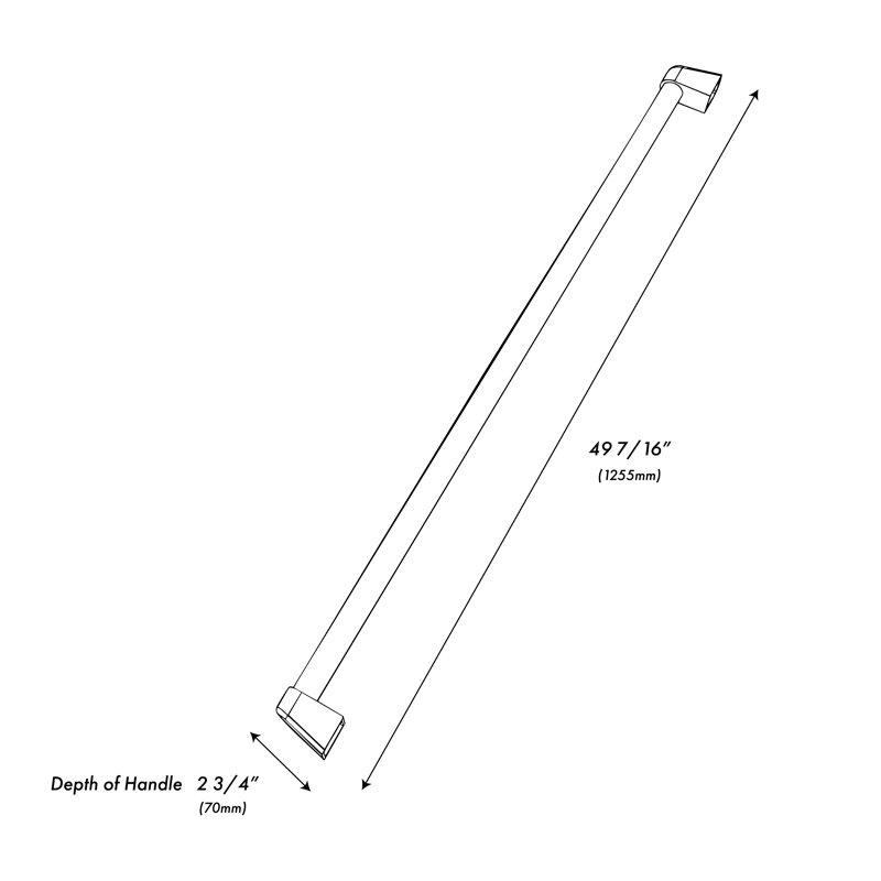 ZLINE Autograph Edition Column Refrigeration Helix Handle (Set of 1) in Matte Black, Champagne Bronze
