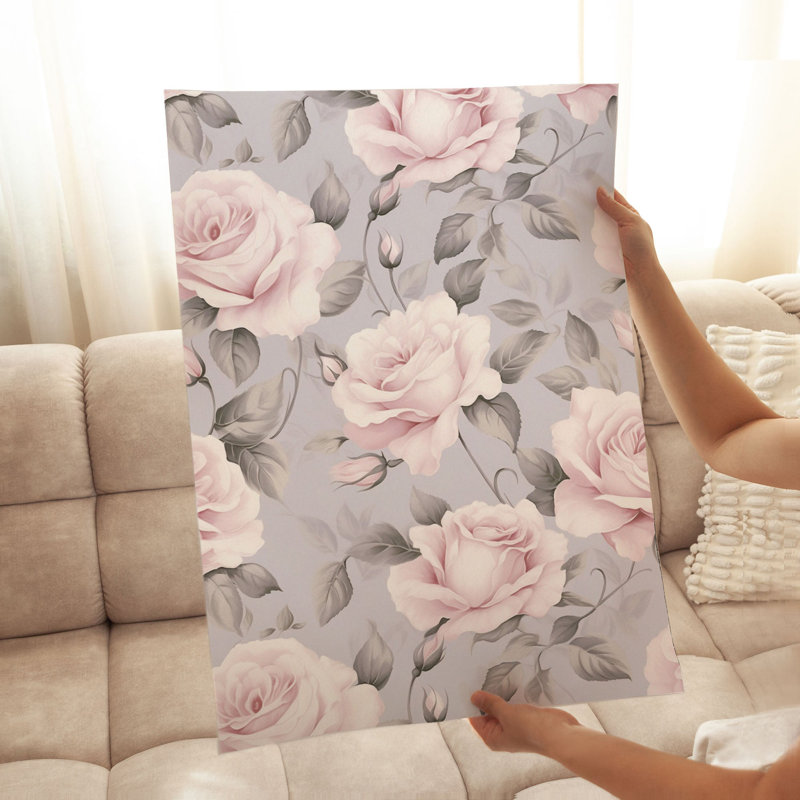 Impression florale de luxe sans cadre, H 30 po x l 20 po