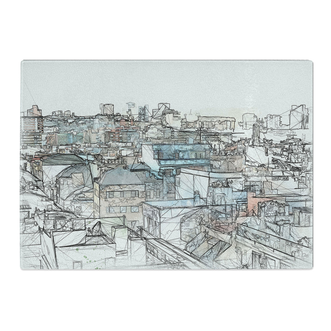 Tempered Glass Rooftop View of Gran Canaria Chopping Board