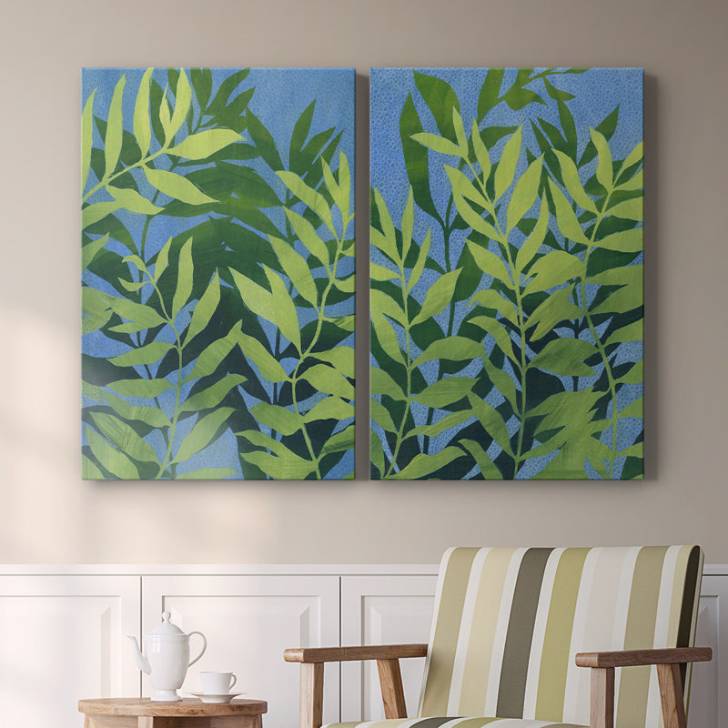 Toile tendue avec châssis I-Premium Ocean Vines - Prêt à accrocher, H 12 po x l 8 po