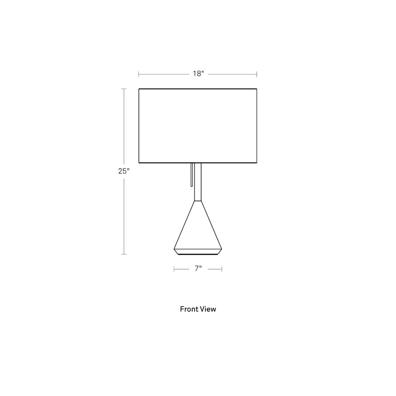 Flask Table Lamp, Black