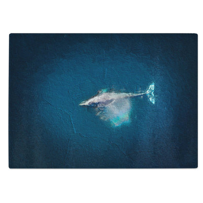 Tempered Glass Swimming Dolphin Chopping Board