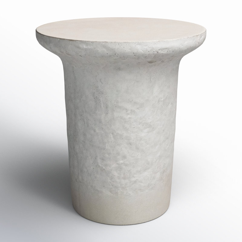 Alday Round Concrete Outdoor Side Table