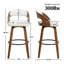Tabouret de bar et de comptoir pivotant en cuir végétalien Drees-121119403-121119401