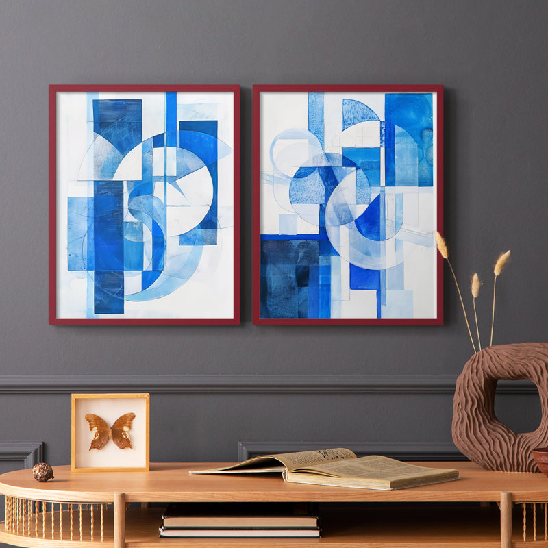 Série ABSTRACT CVI - reproduction encadrée de qualité supérieure - prête à être accrochée - aucun clou requis - aucun clou requis