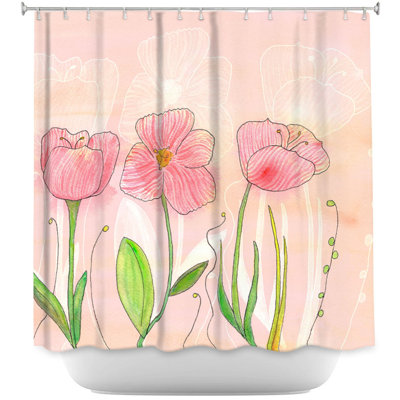 Rideau de douche simple floral
