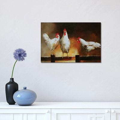 Chicken II 1 Piece Wrapped Canvas Painting