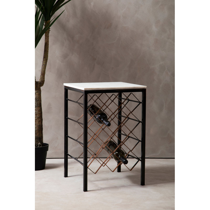 Templar Floor Wine Bottle Rack White,black