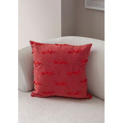 Housse de coussin rouge vif, 17,0 x 17,0 pouces | Tissu 100% polyester, durable et lavable à la machine | Fil doux avec une densité de 100 g / m² | Parfait pour les décorations de salon, de chambre à coucher et de maison