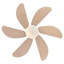 Ventilateur de plafond 30 lames à 6 pales avec chaînette et ensemble d'éclairage inclus 30 po Jerseyville-90572425