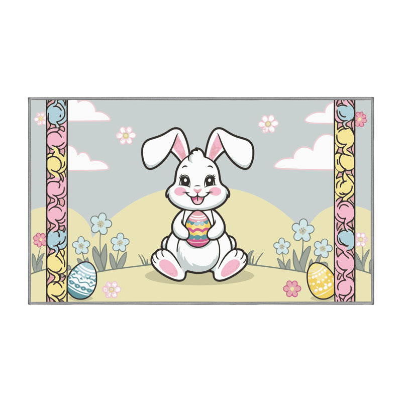 The Holiday Aisle® Easter Spring Holiday Rug, Rectangle 8' x 10'