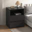 (Ensemble de 2) table de bout avec station de charge USB C rapide, canapé avec 2 tiroirs, grande armoire de rangement moderne en bois pour le salon, la chambre à coucher, le bureau