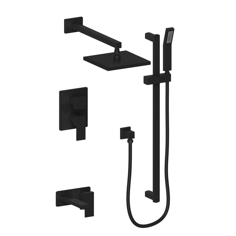ZLINE Bliss Shower System with 12" Oversized Shower Head in Chrome, Matte Black
