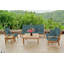 Monterey Outdoor Teak Sofa 3 - Seater with Sunbrella Cushions-12855741