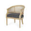 Chaise d'appoint en bois d'hévéa gris anthracite