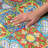 Premium Machine Washable Dream Shag ADS175 Spanish Tiles Rug-1020390816