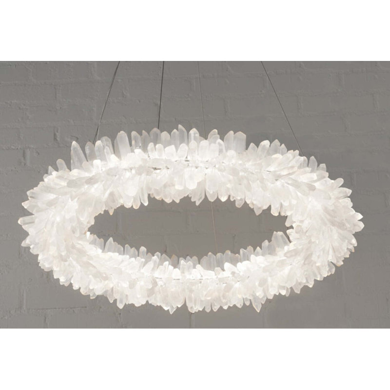 Roxi 1 - Light LED Chandelier, Polished Nickel, 7.13" H x 36" W x 36" D