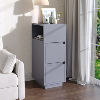 25cm W Manufactured Wood Bedside Table
