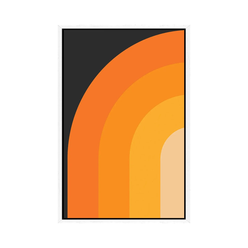 Print on Canvas, 66.04 cm H x 45.72 cm W, White Framed, Red/Grenadier/Orange